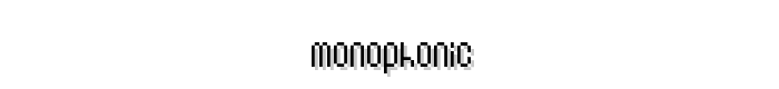 Monophonic font