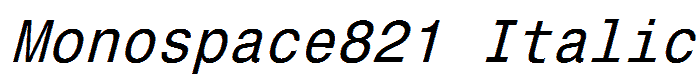 Monospace821%20Italic font