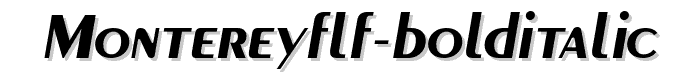 MontereyFLF-BoldItalic font