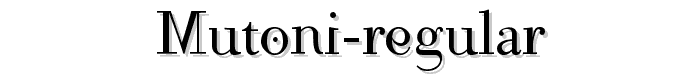 Mutoni Regular font