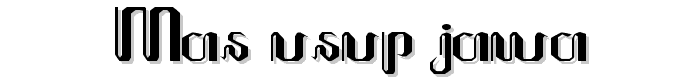 mas%20usup%20jawa font