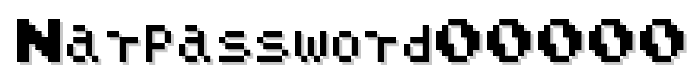 NARPASSWORD00000 font