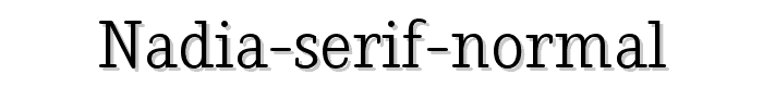 Nadia Serif Normal font