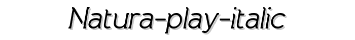 Natura Play Italic police