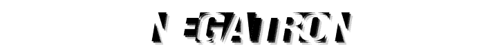 Negatron font