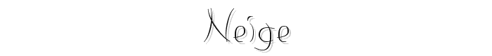 Neige font