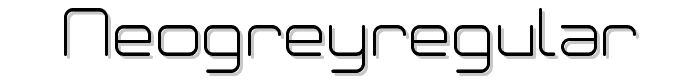 A preview of the NeogreyRegular font