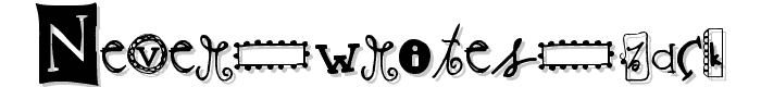 Never Writes Back font