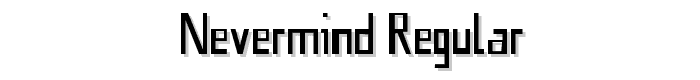 Nevermind Regular font