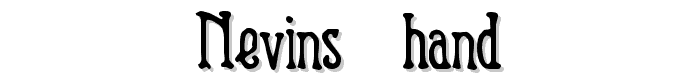 Nevins Hand font