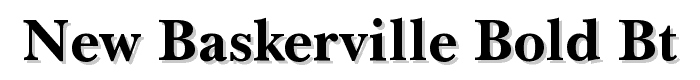 New Baskerville Bold BT font