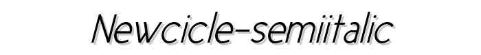 NewCicle-SemiItalic font
