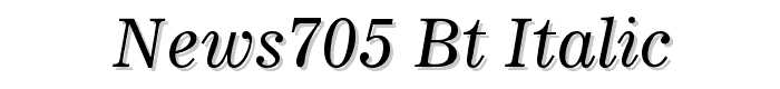 News705%20BT%20Italic font