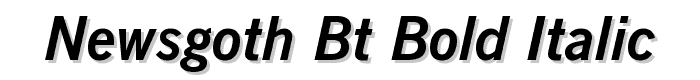 NewsGoth BT Bold Italic font