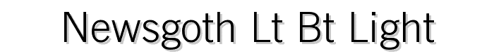 NewsGoth Lt BT Light font