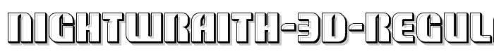 Nightwraith 3D Regular font