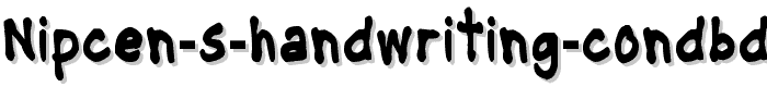 NipCen s Handwriting CondBd font