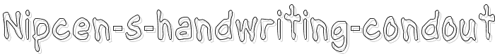 NipCen s Handwriting CondOut font