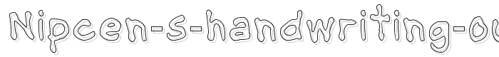 NipCen s Handwriting Outline font