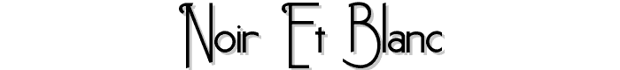 Noir-et-Blanc font