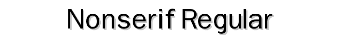 Nonserif-Regular font