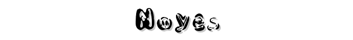 Voorbeeld van de Noyes font