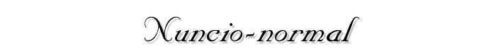 Nuncio-Normal font