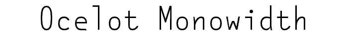 Ocelot%20Monowidth font