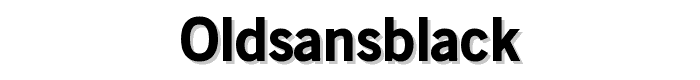 OldSansBlack font