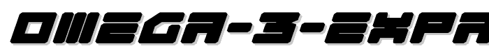 Omega 3 Expanded Italic font
