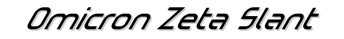 Omicron%20Zeta%20Slant font