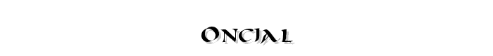 Oncial font