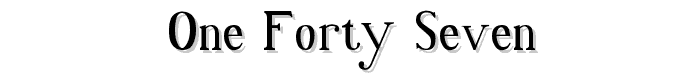 One Forty Seven font