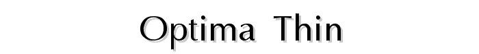 Optima-Thin font