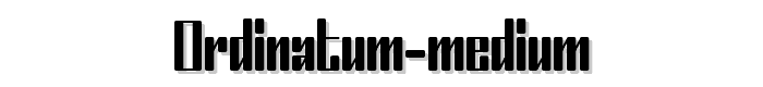 Ordinatum Medium font