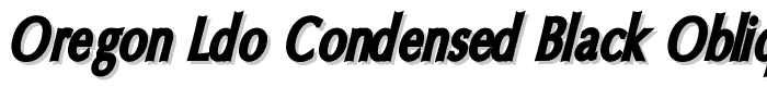 Oregon LDO Condensed Black Oblique police