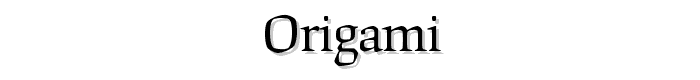 Origami font