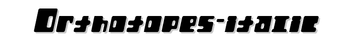 Orthotopes Italic font