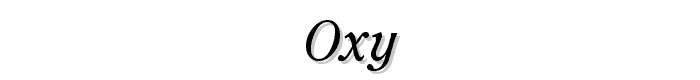 Oxy font