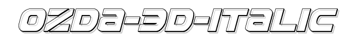 Ozda 3D Italic police