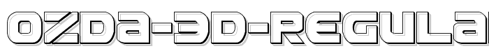 Ozda 3D Regular font