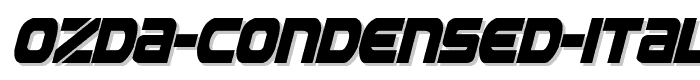 Ozda Condensed Italic font