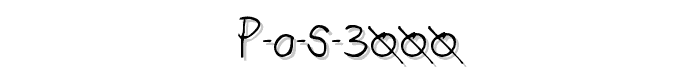 P O S 3000 font