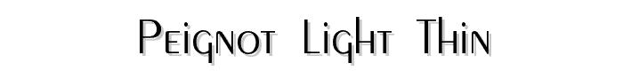 PEIGNOT-LIGHT-Thin font