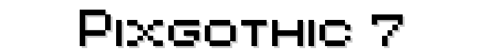 PIXgothic_7 font