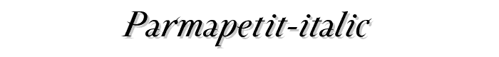 ParmaPetit-Italic font