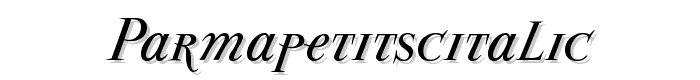 ParmaPetitSCItalic font