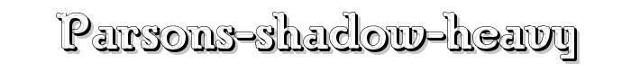 Parsons Shadow Heavy font