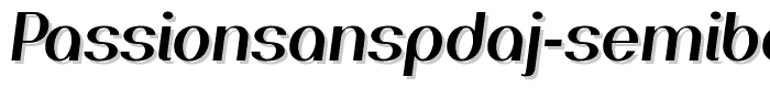 PassionSansPDaj-SemiBoldItalic font