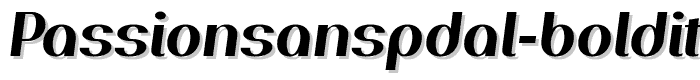 PassionSansPDal-BoldItalic font